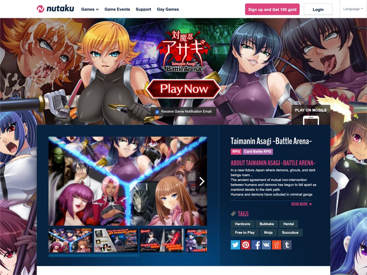 Taimanin Asagi - (Battle Arena) RPG Sex Game by Nutaku