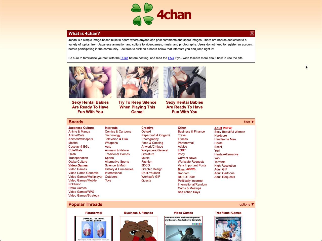 4Chan - Nude Photos Image Board - 4Chan.org